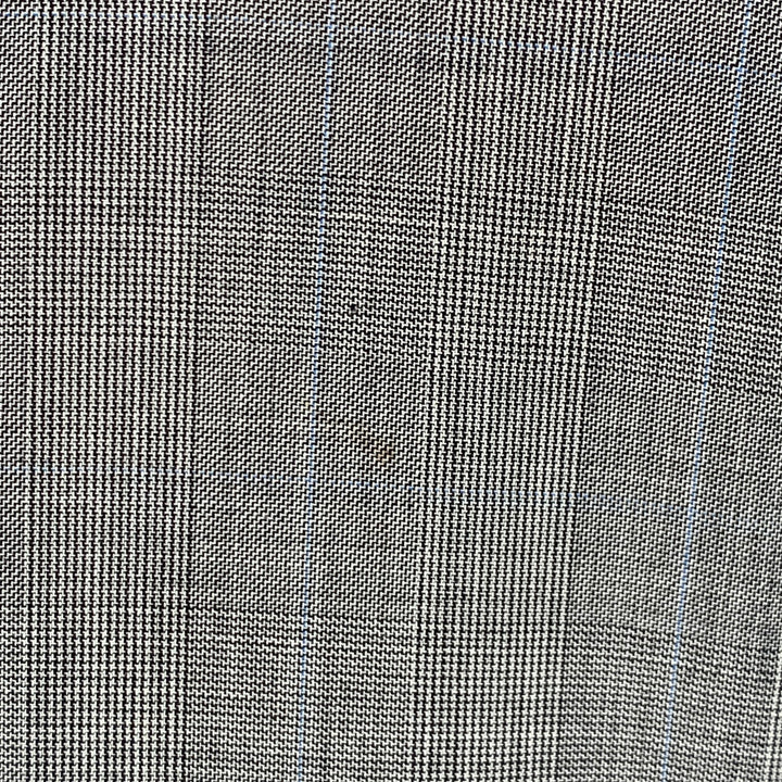 ASTOR & BLACK Size 44 Grey White Glenplaid Sport Coat Vest Set