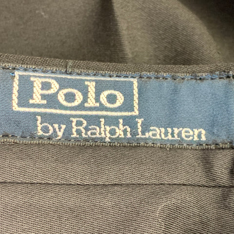 POLO by RALPH LAUREN Size 46 Black Virgin Wool Peak Lapel Tuxedo