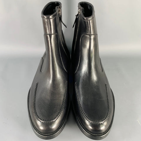 MR. HARE Size 11.5 Toussaint Black Leather Side Zipper Boots