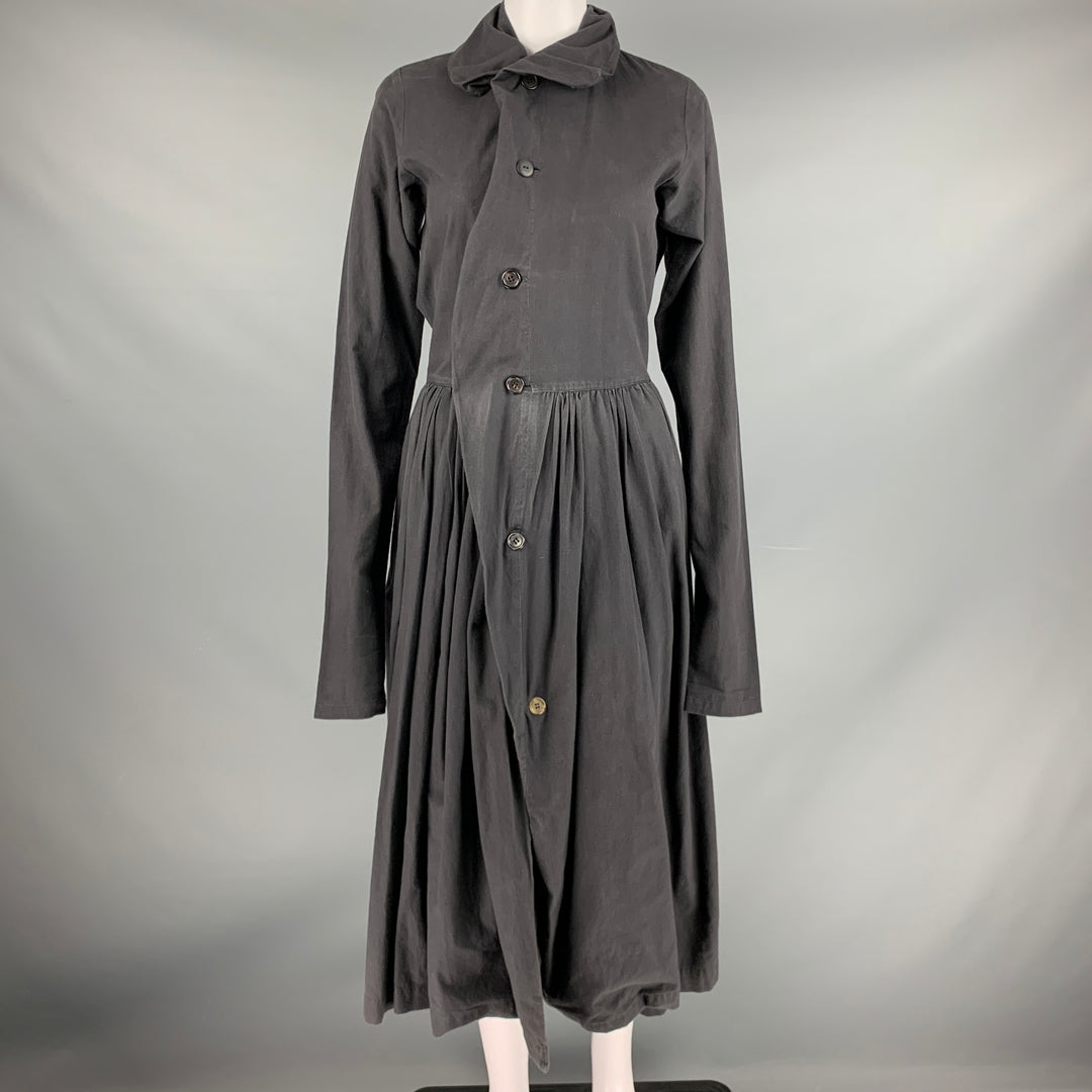 COMME des GARCONS 1980s Size M Black Cotton Open Back Dress