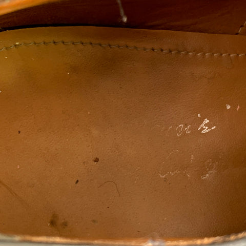 NO BRAND Size 11.5 Green Perforated Leather Double Monk Strap Loafers