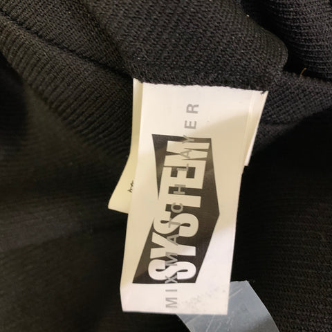 SYSTEM Size 36 Black Polyester Blend Elastic Cuffs Casual Pants