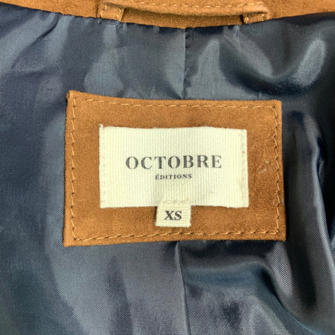 OCTOBRE Size XS Brown Goat Suede Worker Jacket