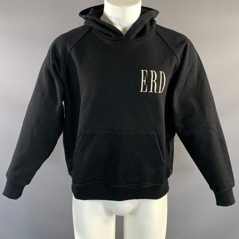 ENFANTS RICHES DEPRIMES ERD M Black Embroidery Cotton Hooded Sweatshirt