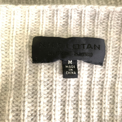 NILI LOTAN Size M Grey Cashmere Knit Pull On Sweater