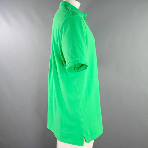POLO by RALPH LAUREN Size XL Lime Green Cotton Half Placket Polo