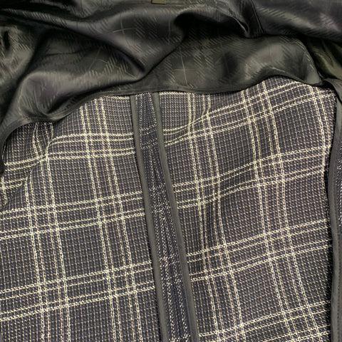 Veste Sport HUGO BOSS Taille 40 Carreaux Marine Blanc Mélange Laine Vierge