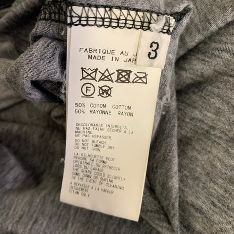 BLACK SCANDAL by YOHJI YAMAMOTO SS2020 Size M Grey Graphic Cotton & Rayon Tunic