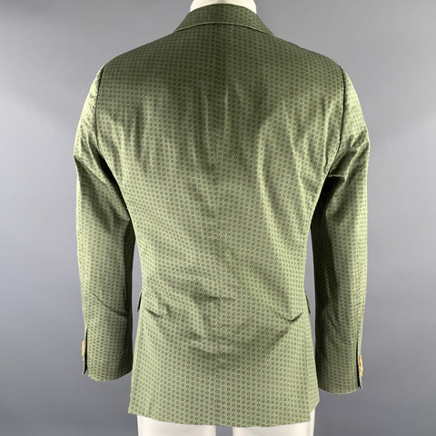 SCOTCH AND SODA Size S Green Foulard Cotton Elastane Sport Coat