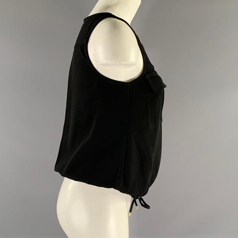 TRINA TURK Size XS Black Gold Polyester Sleeveless Casual Top
