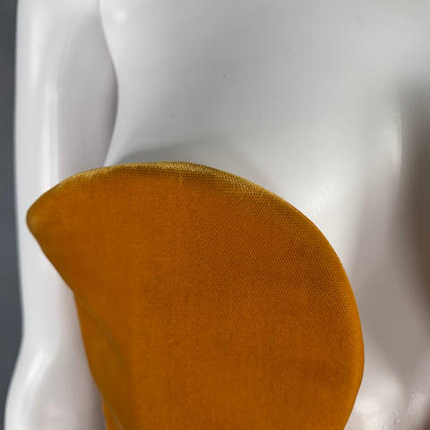 SAINT LAURENT 2021 Size 6 Orange Viscose Blend Corset Dress Top