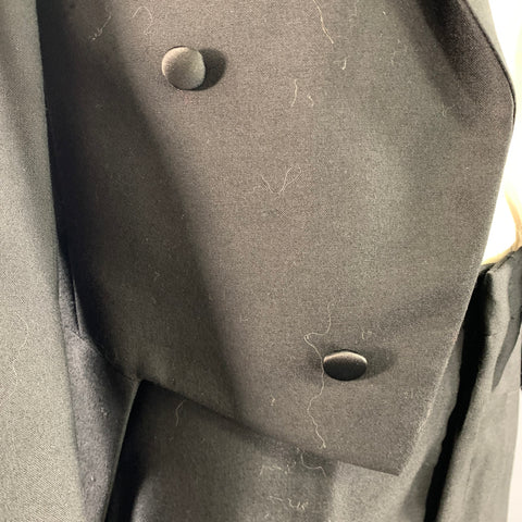 DIMENSIONS Chest Size 40 Black Solid Wool Tuxedo 34 29 Suit