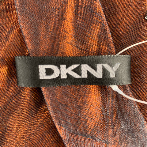 DKNY Black Copper Silk Tie