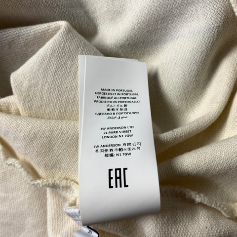 JW ANDERSON SS2021 Size M Cream Multi Color Graphic Cotton Short Sleeve Polo