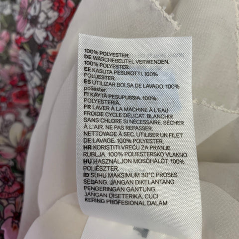 GIAMBATTISTA VALLI Size 4 Multi Color Polyester Floral Asymmetrical Dress