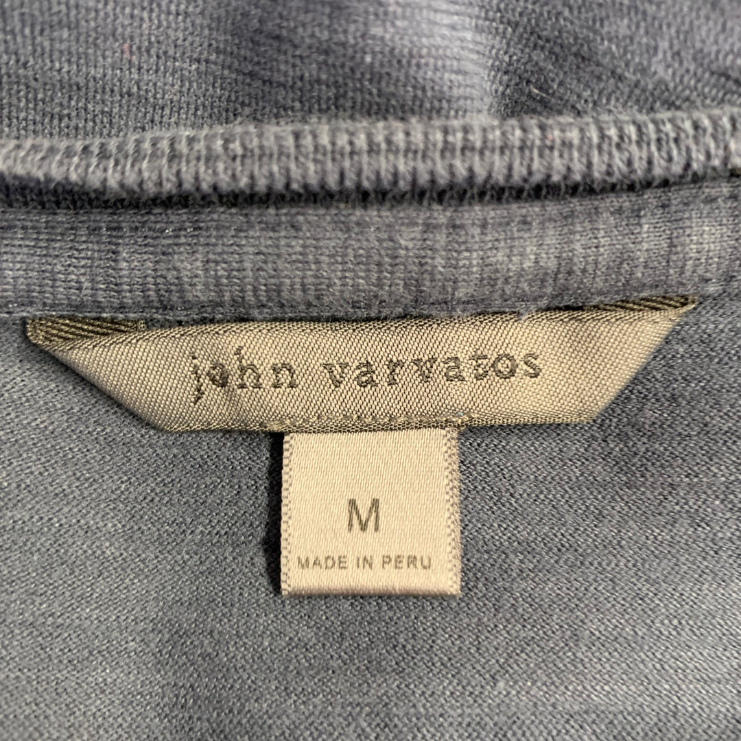 JOHN VARVATOS Size M Navy Henley T-shirt