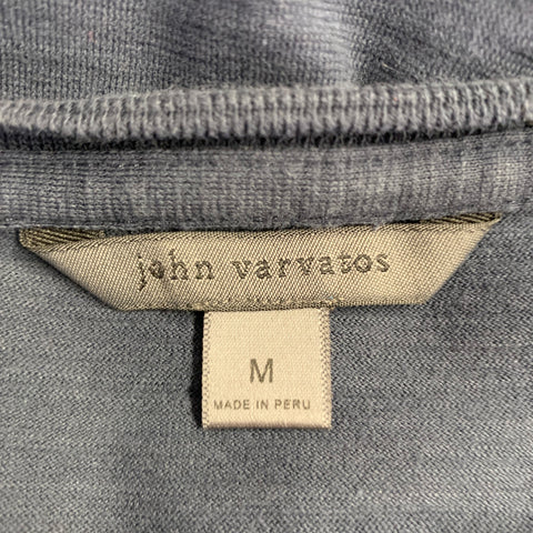 JOHN VARVATOS Size M Navy Henley T-shirt
