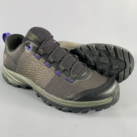 SALOMON Size 7 -Outpro Matryx- Black Purple Polyamide Blend Slip On Sneakers