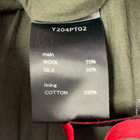 YANTOR Size M Grey Black Heather Wool Silk Pleated Casual Pants