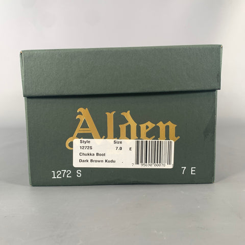 ALDEN Size 7 Brown 1272S Leather Chukka Boots