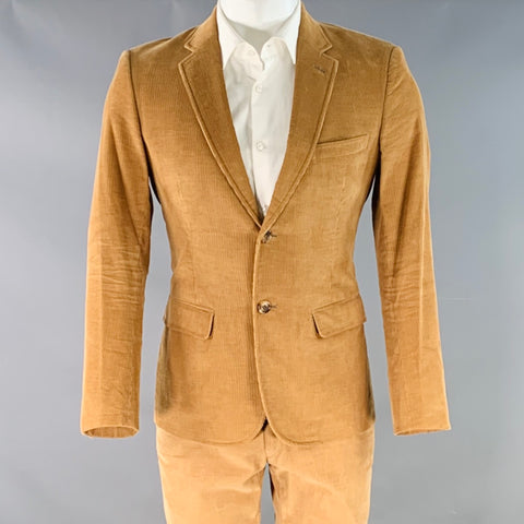 BAND OF OUTSIDERS Size S Tan Corduroy Cotton Notch Lapel Suit