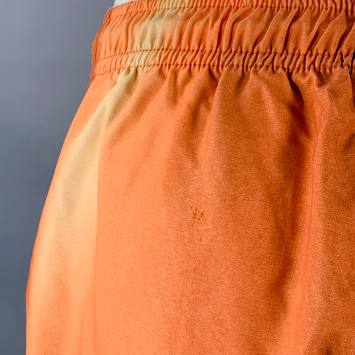 SATURDAYS NYC Size S Orange Yellow Ombre Drawstring Swim Trunks