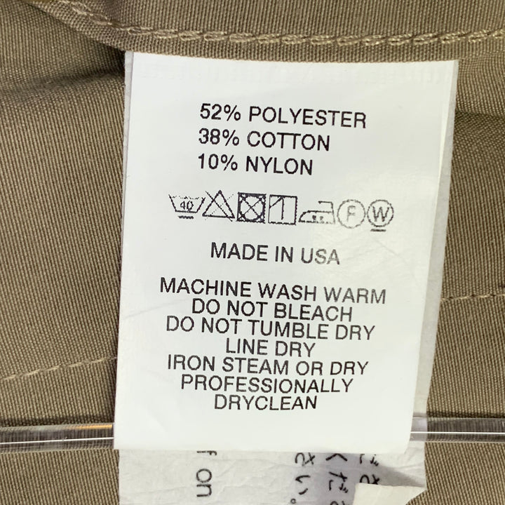 ENGINEERED GARMENTS Size L Khaki Polyester Blend Moleskin Patch Pockets Jacket