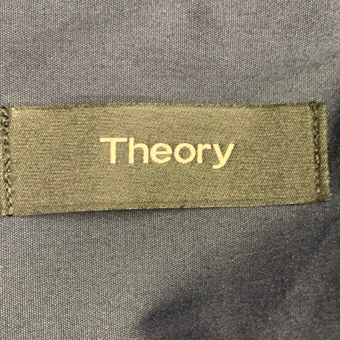 THEORY Size L Sylvain Navy Cotton Blend Button Up Long Sleeve Shirt