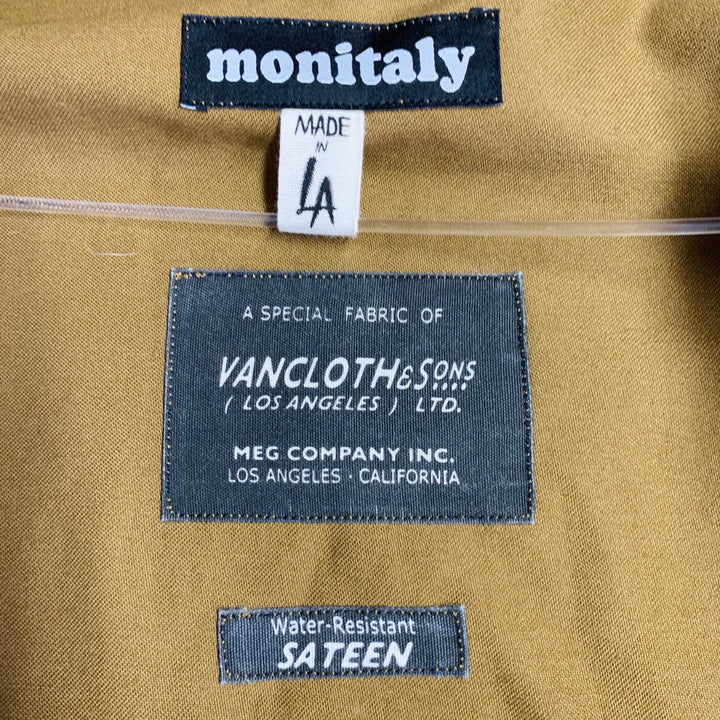 MONITALY FW22 Size XL Brown Cotton Sateen Two Pockets Button Up Jacket