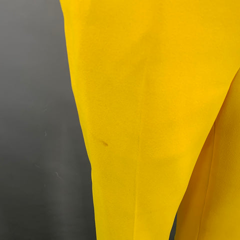 RALPH LAUREN COLLECTION Size 4 Yellow Crepe Tapered Flat Front Zip Fly Dress Pants