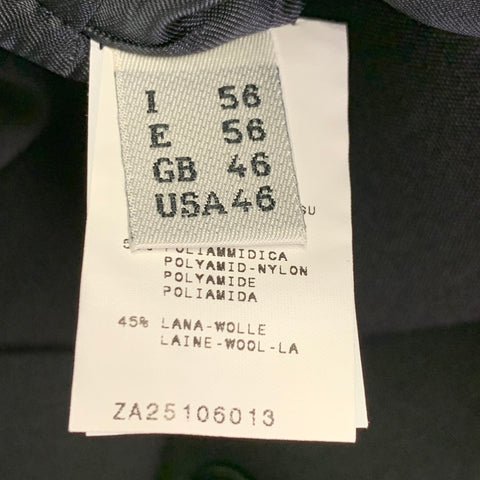MOSCHINO Size 46 Black Polyamide Blend Notch Lapel Tuxedo