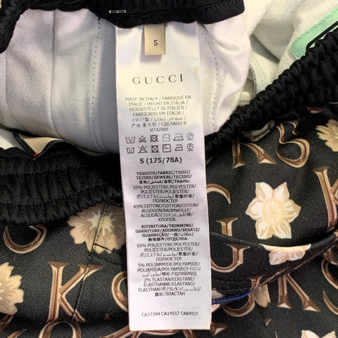 GUCCI x GEORGE KENNETH SCOTT Size S Black Beige Monogram Joggers Casual Pants