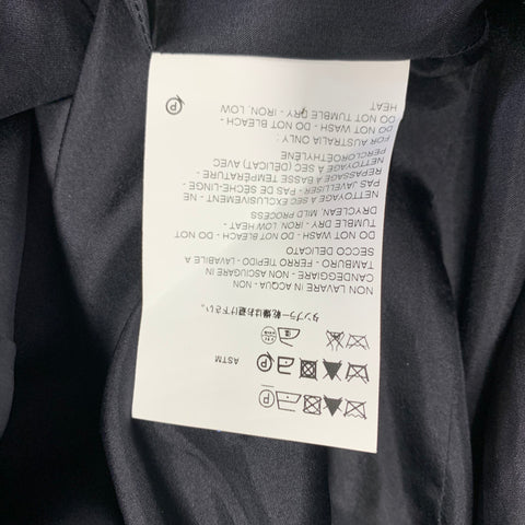 Robe trapèze JIL SANDER, taille 10, gris argenté, en polyester et soie gaufrée