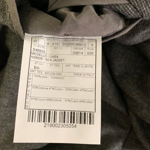 BOGLIOLI Chest Size 52 Green Grey Wool Notch Lapel Sport Coat