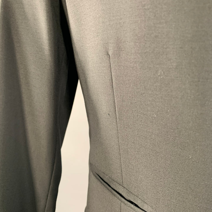 BAND OF OUTSIDERS Size 38 Regular Black Wool Mohair Contrast Stitch Notch Lapel Suit