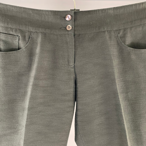 DOLCE & GABBANA Size 34 Black Cotton Blend Capri Dress Pants