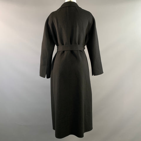 'S MAX MARA Size 8 Black Wool Raglan Sleeve Jacket