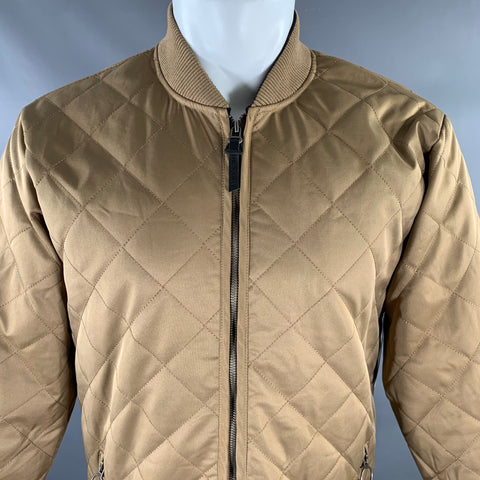 Veste style aviateur matelassée en polyester marron CIVIL SOCIETY, taille M