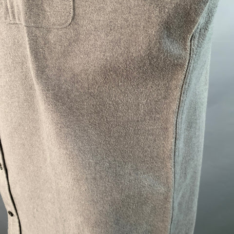 TAYLOR STITCH Size XL The Division Grey Slate Organic Cotton Two Pockets Long Sleeve Shirt