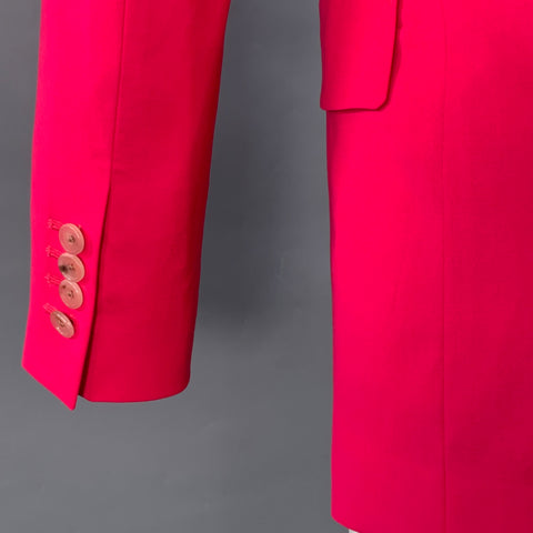 PAUL SMITH Size 36 Pink Fuchsia Wool Blend Peak Lapel Sport Coat