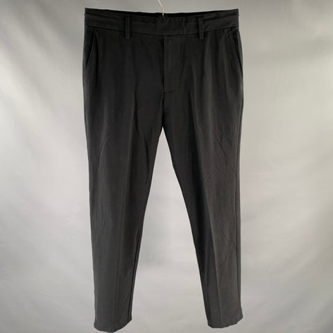 JAMES PERSE Size S Black Solid Cotton Blend Elastic Waistband Casual Pants