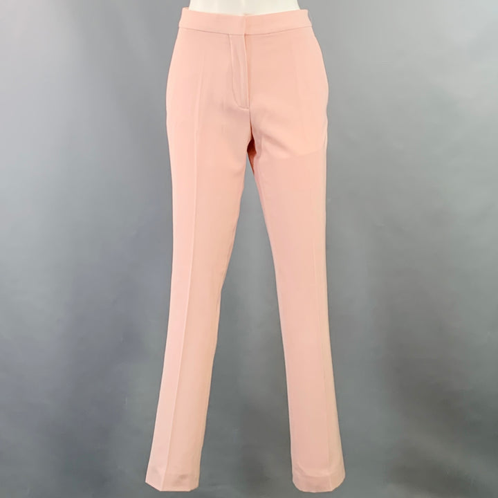 STELLA McCARTNEY Size 4 Light Pink Wool Slim Fit Flat Front Dress Pants