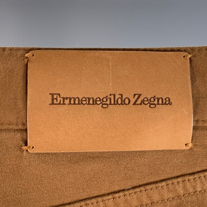 ERMENEGILDO ZEGNA Size 30 Brown Cotton Blend Jean Cut Casual Pants