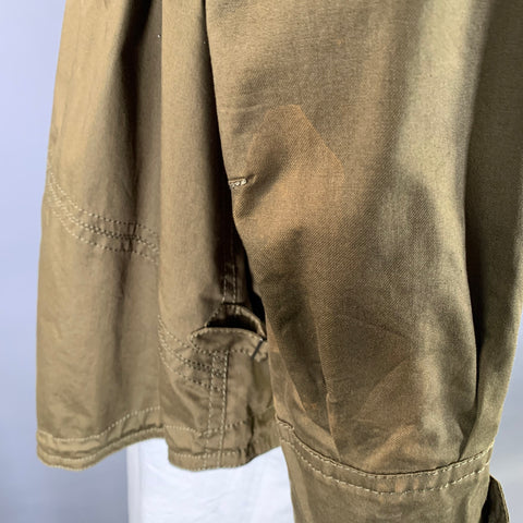 BURBERRY PRORSUM SS2012 Size 42 Green Olive Cotton Parka Coat