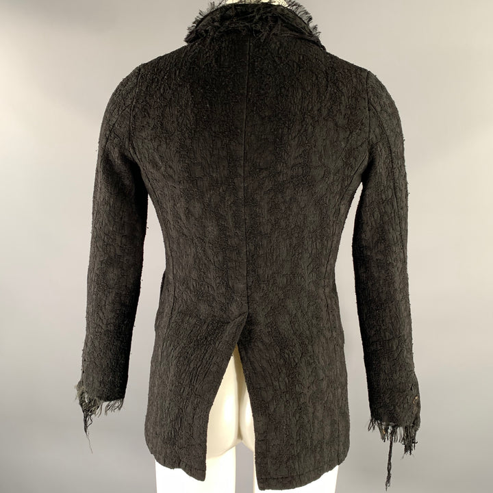 A TENTATIVE ATELIER Size 38 Black Wool Viscose Blend Jacket