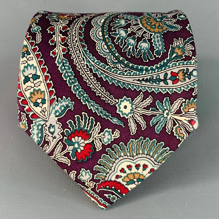 Cravate Paisley Multicolore Violet CHRISTIAN DIOR