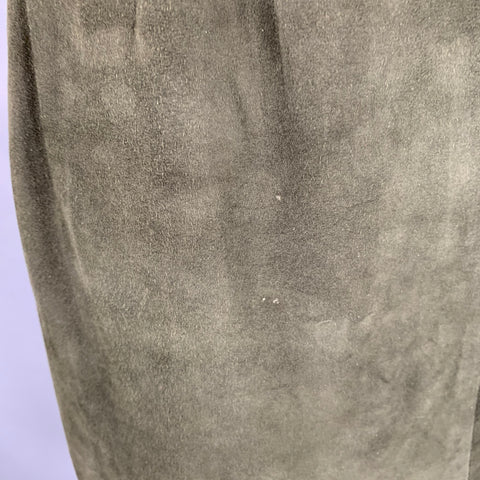 RALPH LAUREN Jupe crayon en daim vert sous le genou, taille 8