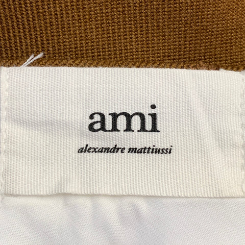 AMI by ALEXANDRE MATTIUSSI Size 0 Brown Virgin Wool Twill Flared Dress Pants
