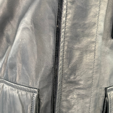PORSCHE DESIGN Size L Grey Charcoal Leather Reversible Jacket