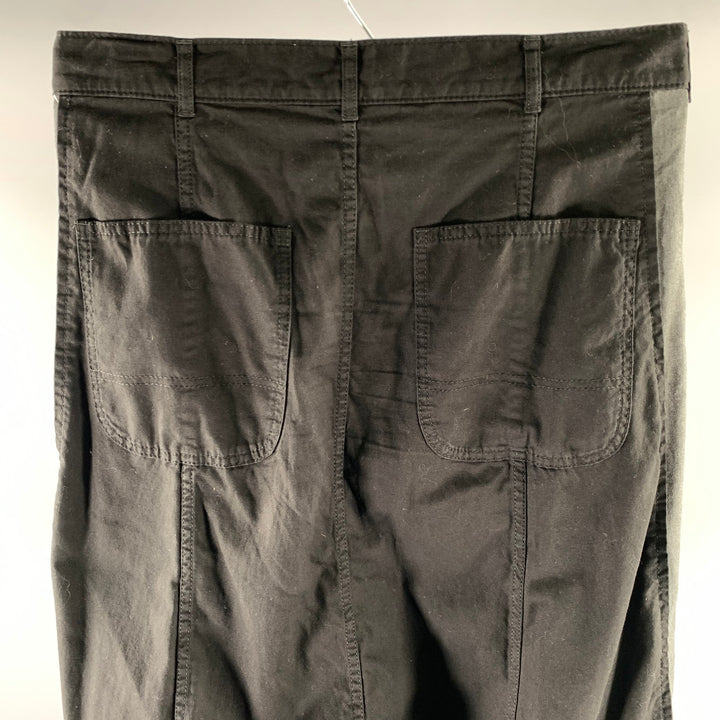 COMME des GARCONS Size S Black Grey Cotton Polyester Drop Crotch Pants